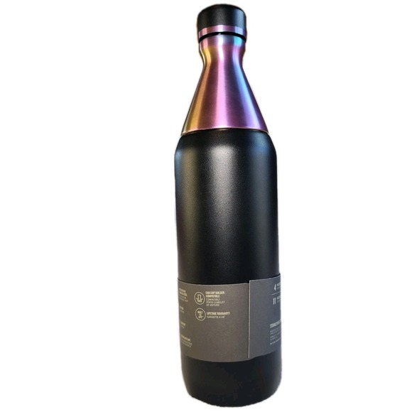 STANLEY Slim Bottle 20 Oz. Black Chroma Purple Iridescent Screw Top NEW - Picture 2 of 6